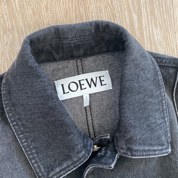 LOEWE WORKWEAR Anagram JACKET, washed black denim, size 46, NWT - Picture 4 of 11